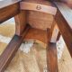 Vintage solid oak stool