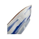 Plat japonais à décor de paysage animé