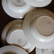 6 mismatched soup plates Marsac Marinette Digoin Badonviller