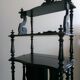 Black shelf 4 shelves on wheels