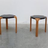 Important pair of 'X602' stools by Alvar Aalto for Artek, 1954