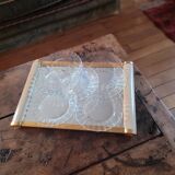 7 petal-shaped glass dessert plates – 1960s–1970s