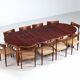 Henning Kjaernulf dining table in rosewood Soro Stole Denmark 1960