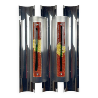 Large wall lamp by Angelo Brotto for Esperia, Italy, 1970s.