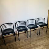 Set of 4 Steelmobil black chairs