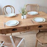 Renovated solid wood farmhouse table