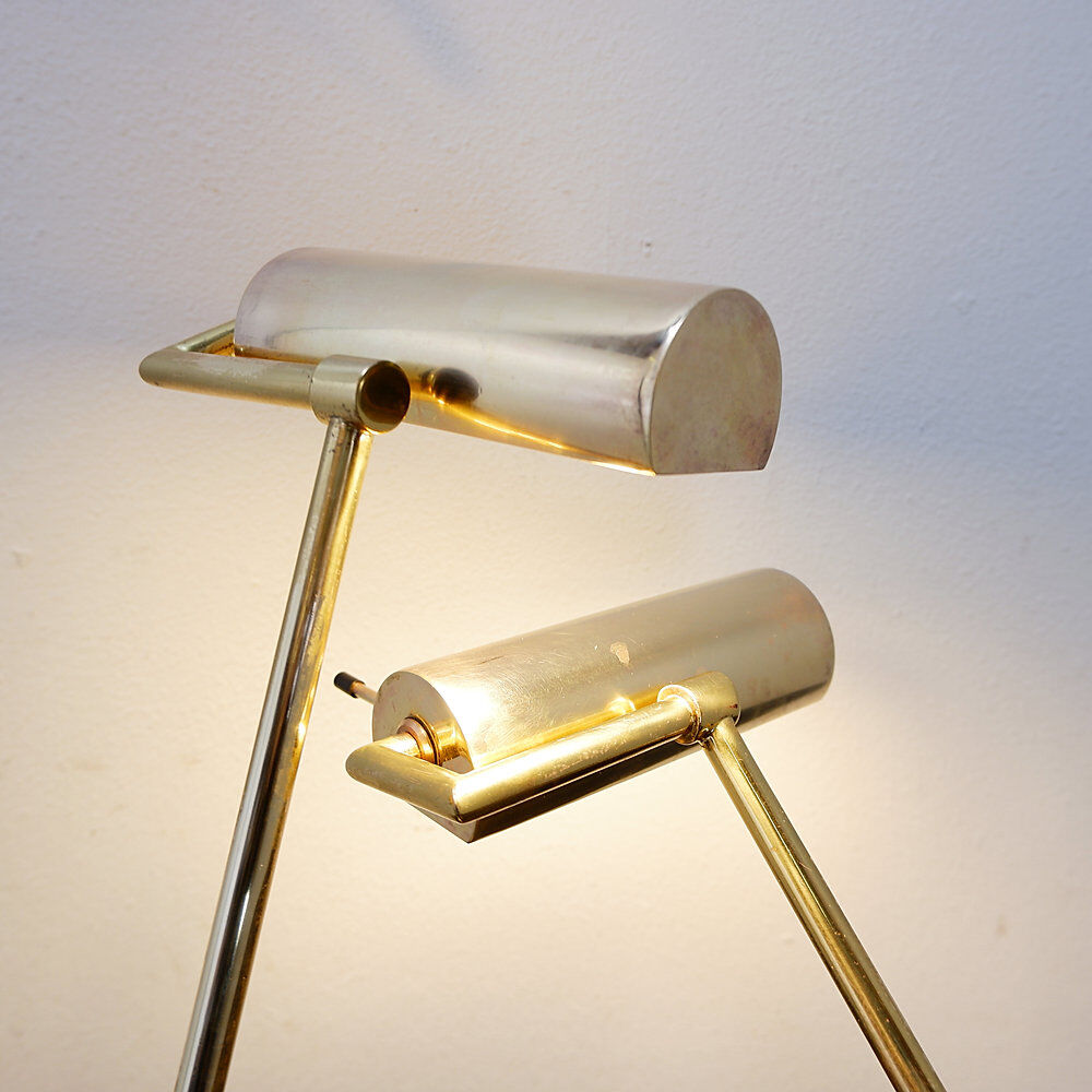 Pair of vintage articulated brass desk lamps - Stéphane Davidts, Belgium