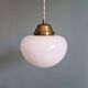 Art Deco pendant in white opaline, 1930