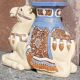 Camel side table in ceramic