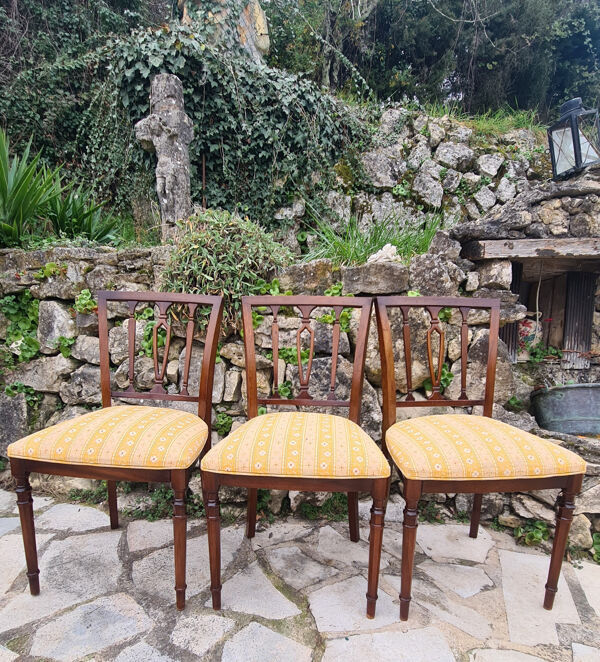 Mobilier de salon anglais en acajou vers 1900