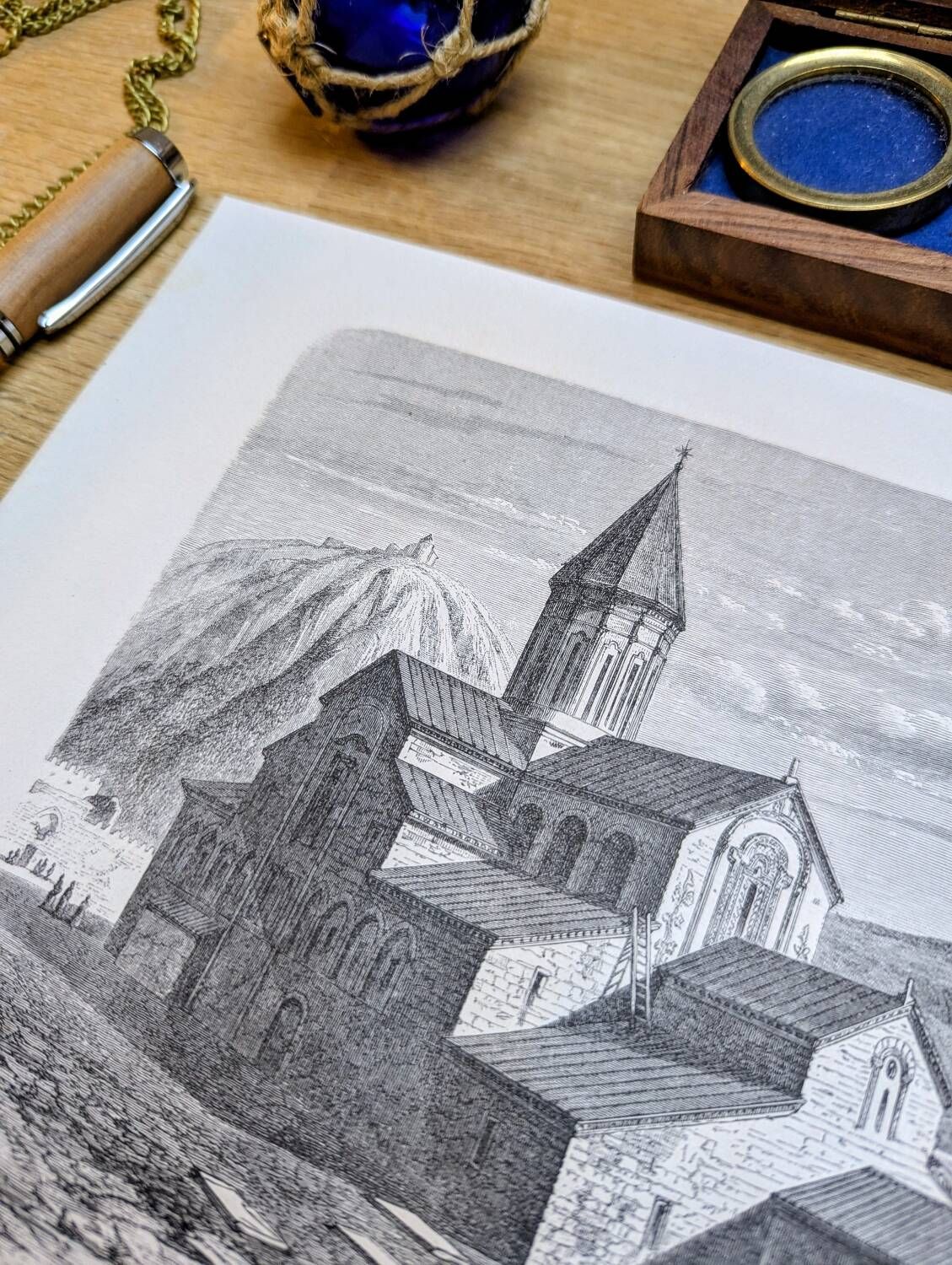 Cathedral of Svetitskhoveli, Georgia. Printed in 1861.