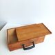 Wooden sliding box with handle
