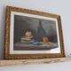 Old still life painting orange