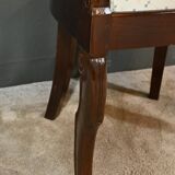 Set of 4 Gondola Chairs in Mahogany, Restoration period – Part 1, 19th century