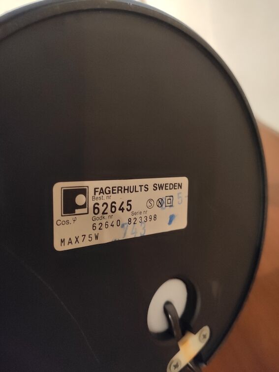 Vintage cobra lamp by Fagerhult, Sweden in the 70s