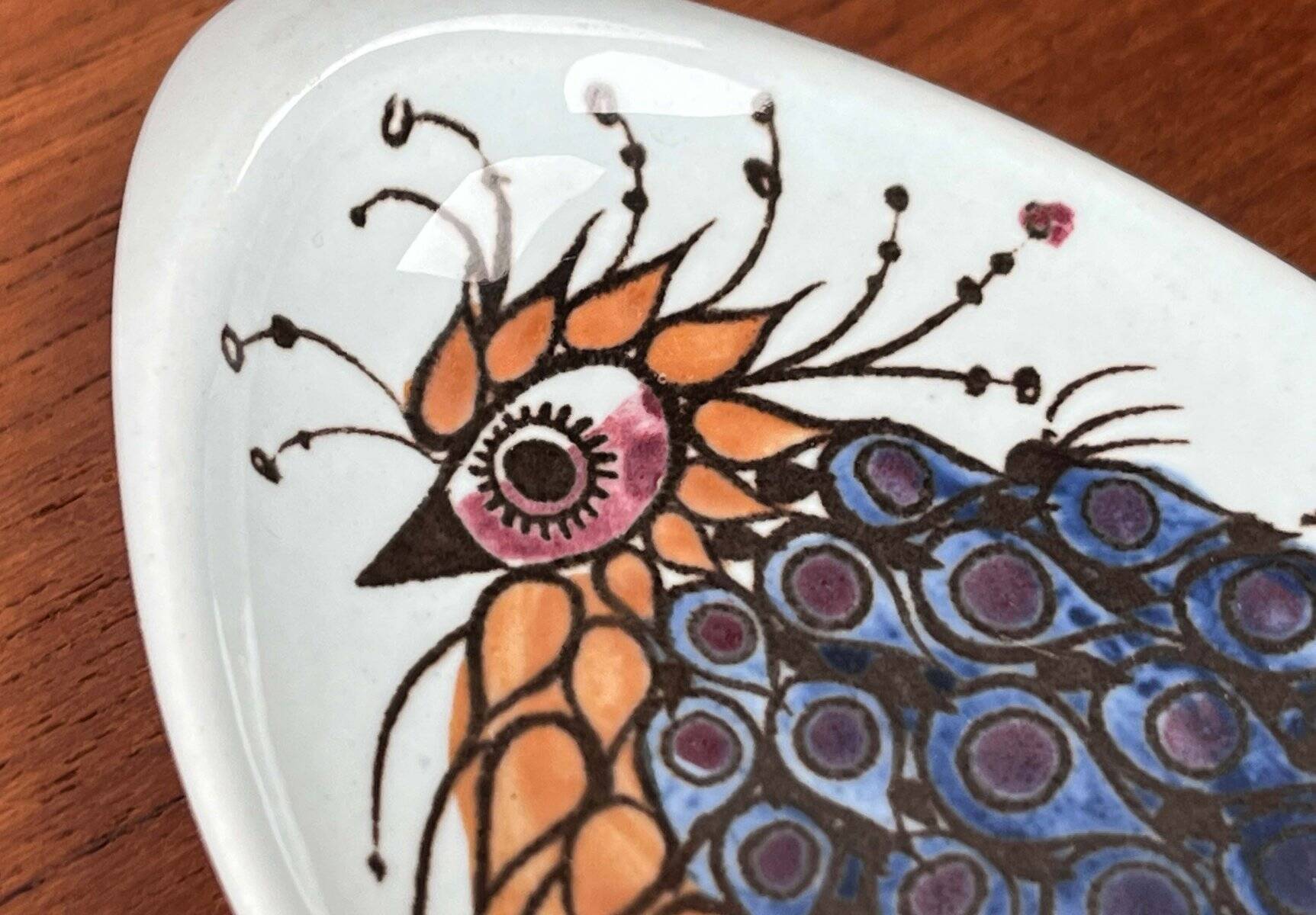 Small oyster or Danish sauce plates from the mid-century by Beth Breyen for Royal Copenhagen, set of 4.