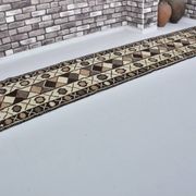 Tapis de couloir neutre en laine turque nouée à la main, référence 2064