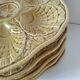 5 Sarreguemines caramel shell plates, 1950s