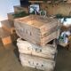 Old industrial type boxes all in wood