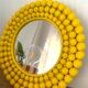 Miroir décoratif jaune pop