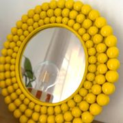 Pop yellow decorative mirror