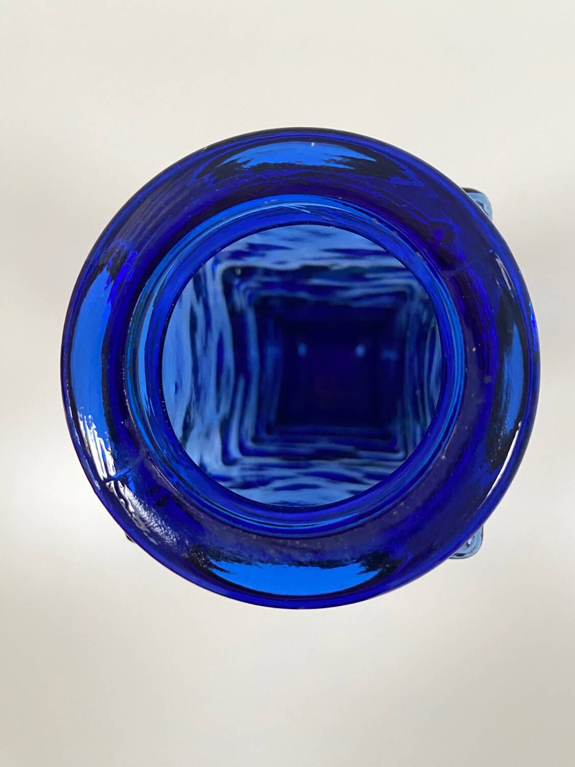 XXL jar in cobalt blue glass