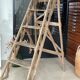Vintage wood stepladder