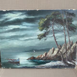 Marine painting on canvas