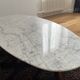 Marble and rosewood coffee table, designed by Hugues Poignant for Roche Bobois