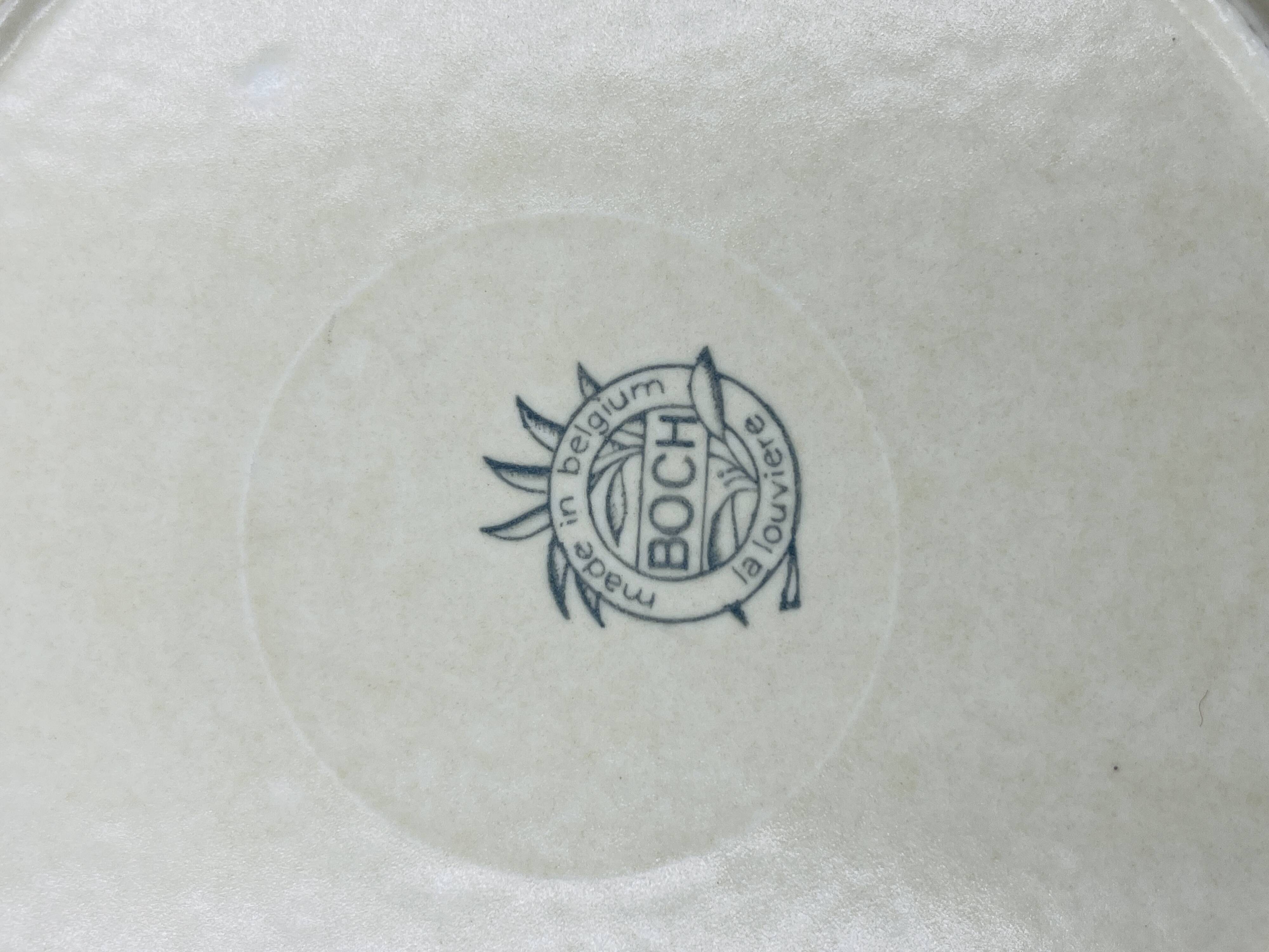 Set of 10 Boch La Louvière Sierra model plates.