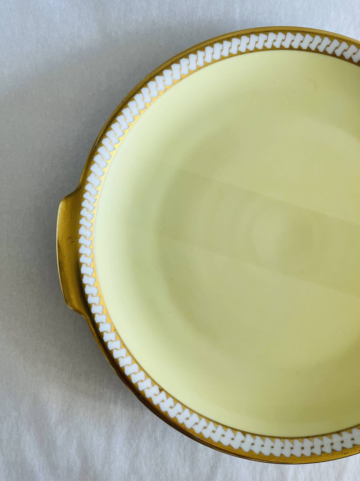 Vintage cake dish in German porcelain, KPM Krister Germany, decoration.