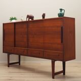 Buffet haut en teck, design danois, années 1960, fabricant : PMJ Viby J
