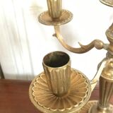 Pair of golden brass candlesticks