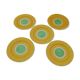 Yellow and green dessert plates