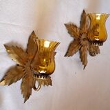 Pair of golden sconces