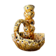 Enamelled ceramic candle holder