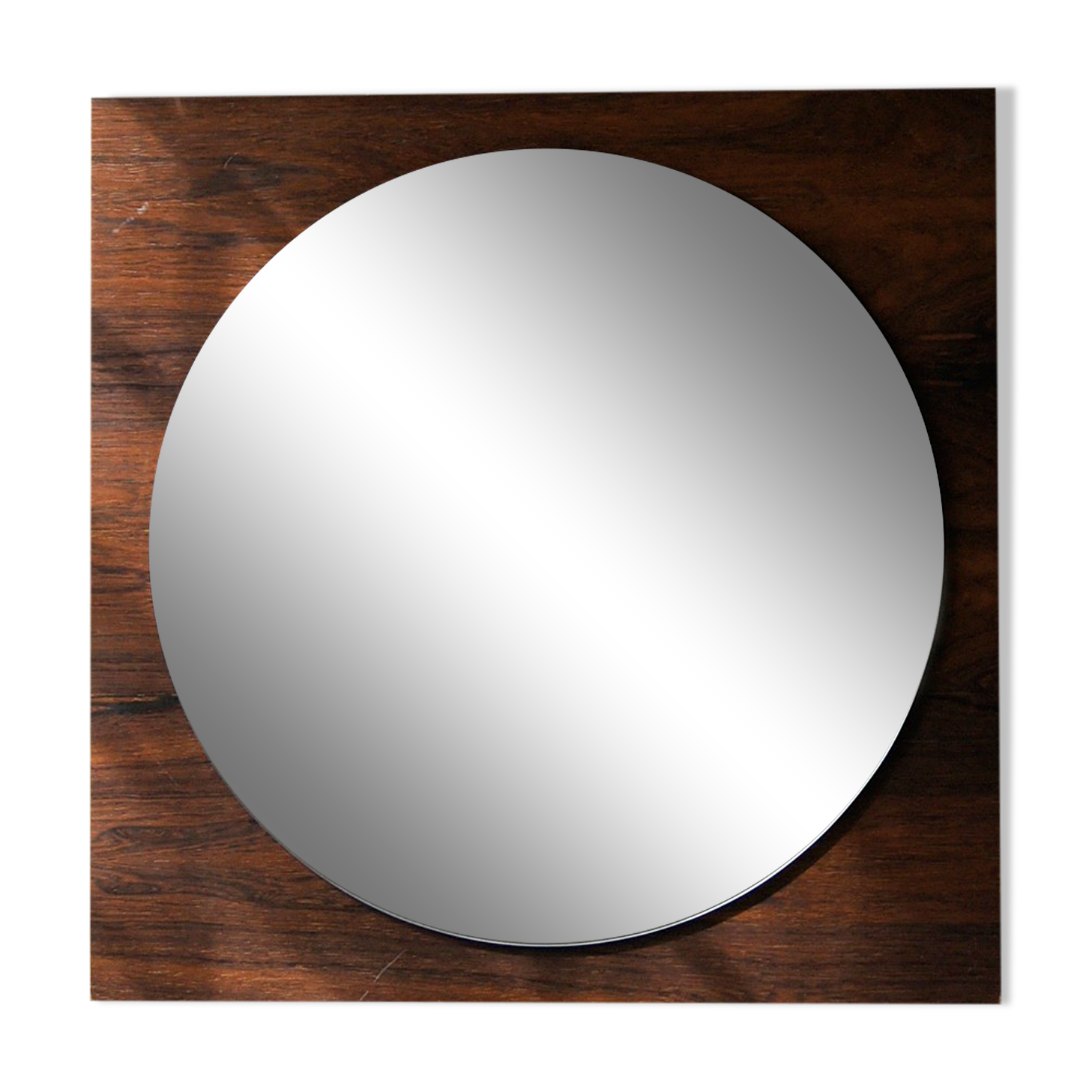 Rosewood veneer wall mirror