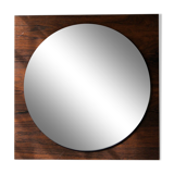 Rosewood veneer wall mirror