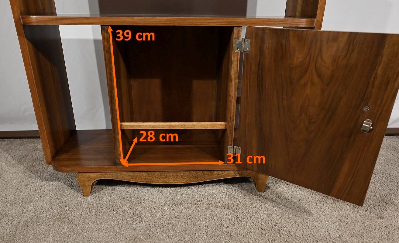 Small Walnut Serving Unit, Art Deco – 1940