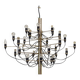 Chandelier en laiton par Gino Sarfatti pour Arteluce, années 1950.