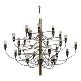 Brass chandelier by Gino Sarfatti for Arteluce, 1950s