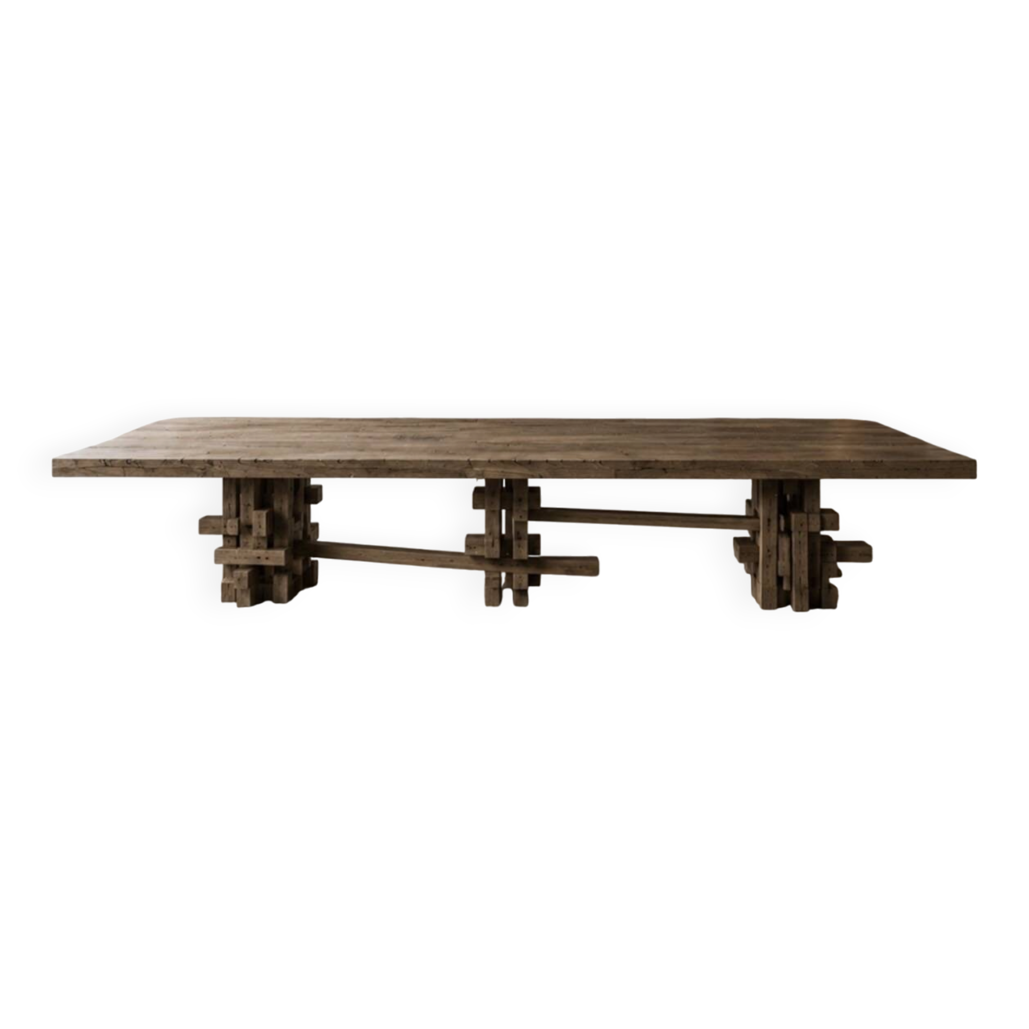 Table rectangulaire sculptée