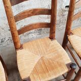 4 brutalist chairs 50s