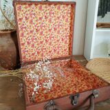 Floral interior brown vintage case