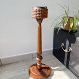 Vintage carved wooden pedestal ashtray
