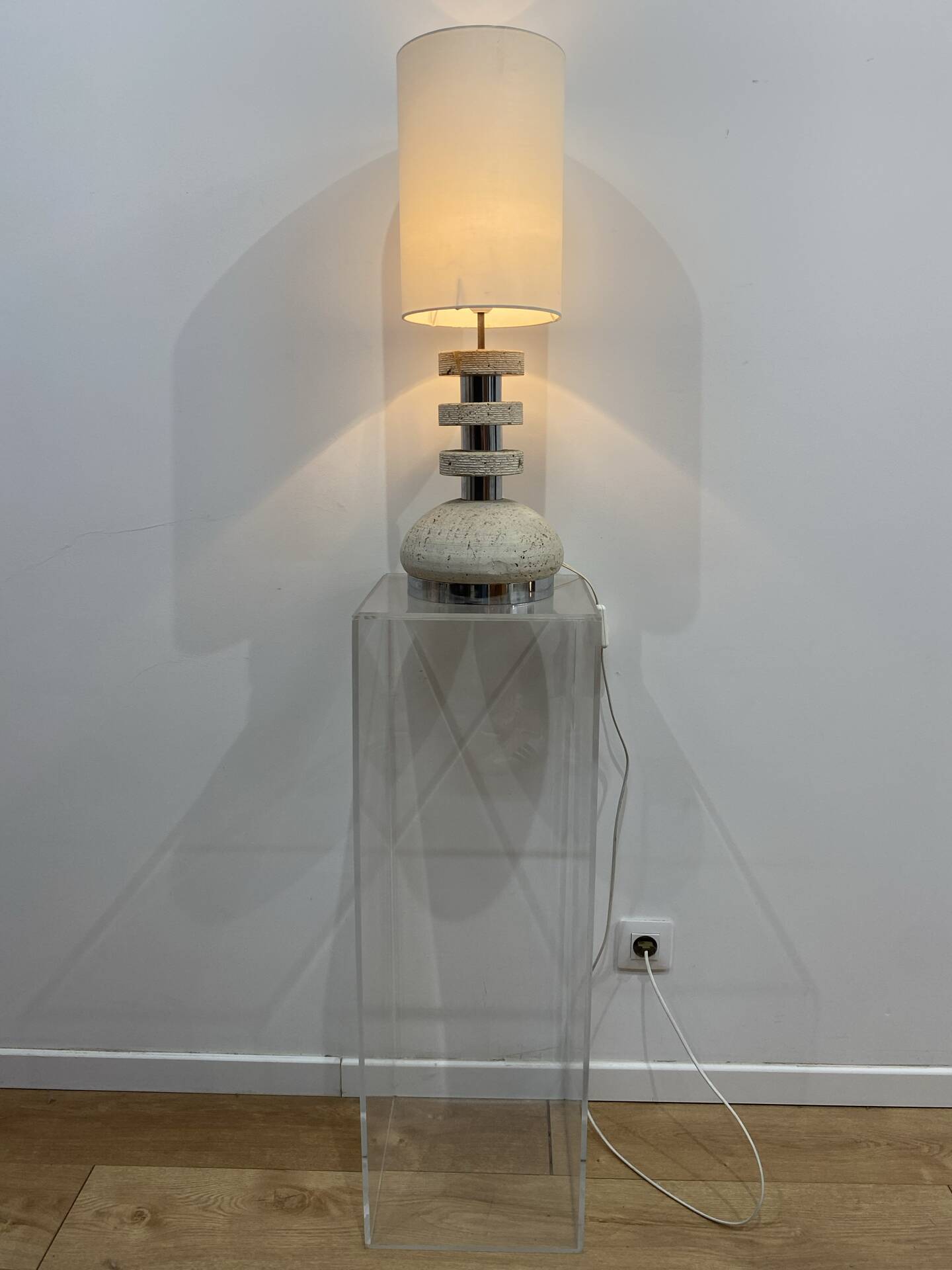 Lampe Space age travertin