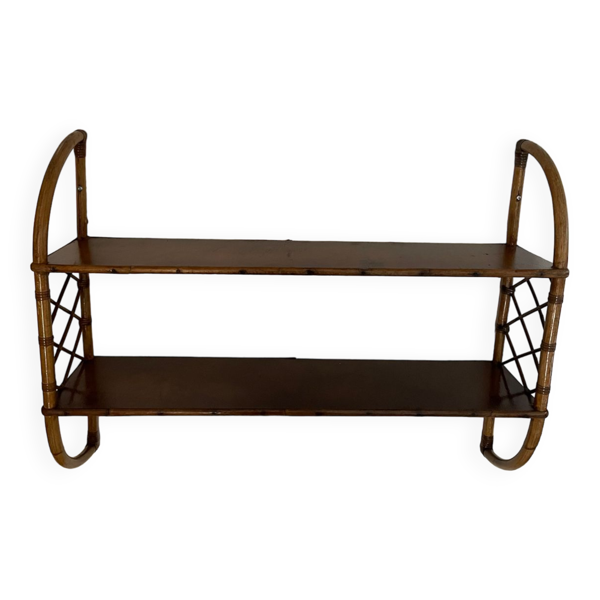 Étagère en rotin vintage