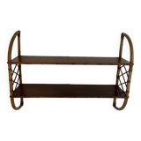 Vintage rattan shelf