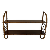 Vintage rattan shelf