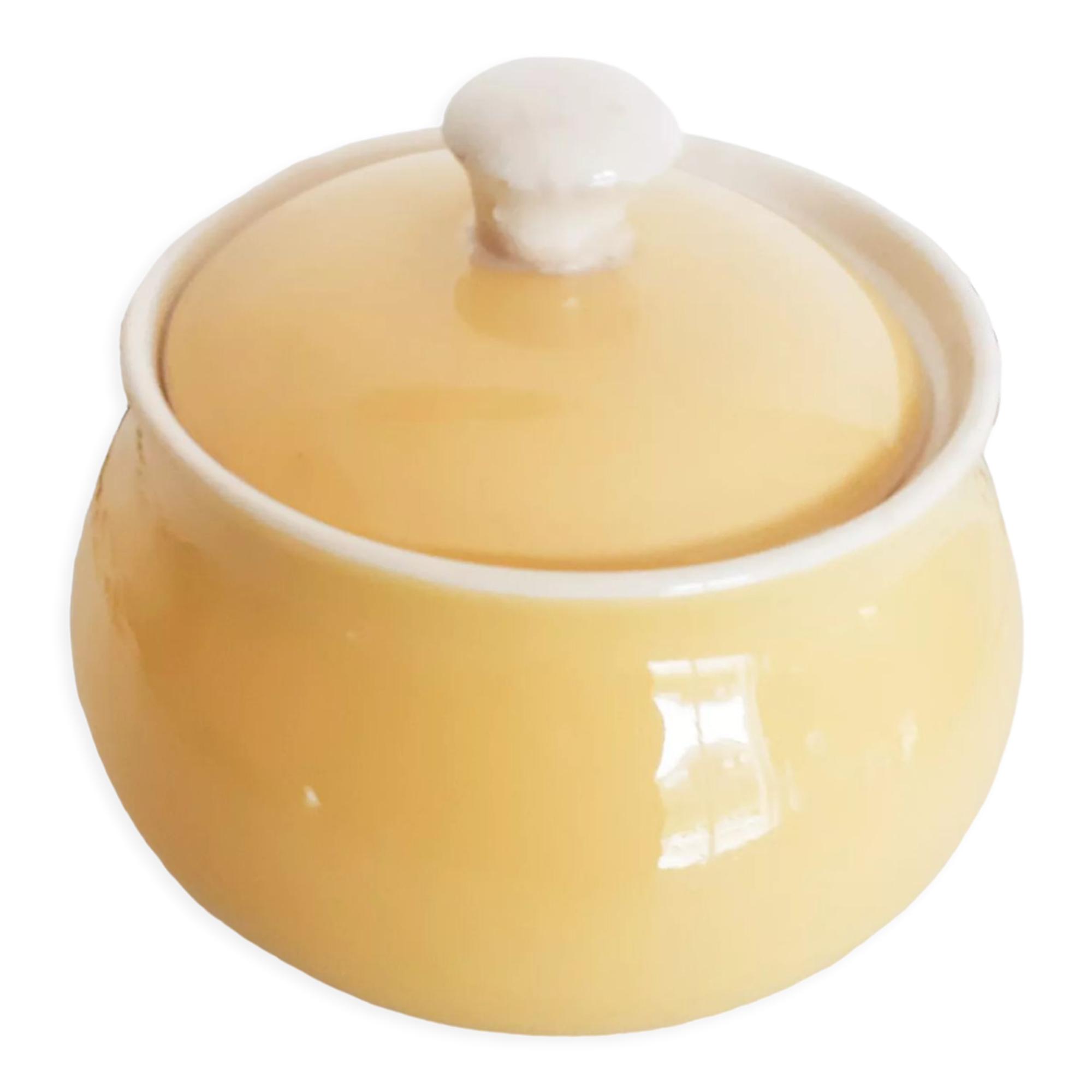 Sucrier jaune villeroy et boch en faience